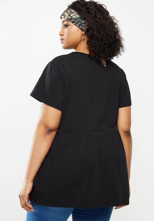 Missguided - Plus jersey smock T-shirt - black