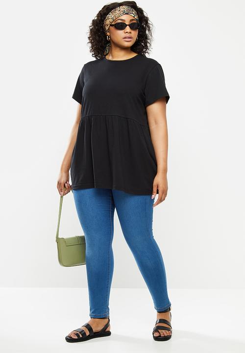 Missguided - Plus jersey smock T-shirt - black