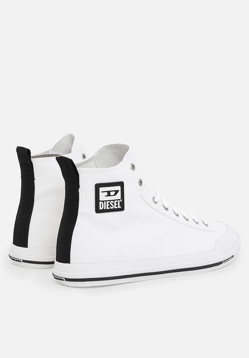 Diesel  - S-astico mid cut sneakers - star white