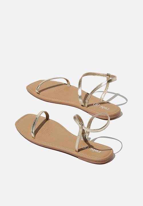 Cotton On - Everyday eden fine strap sandal - gold