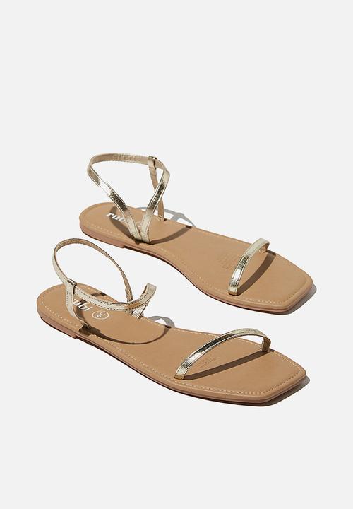 Cotton On - Everyday eden fine strap sandal - gold