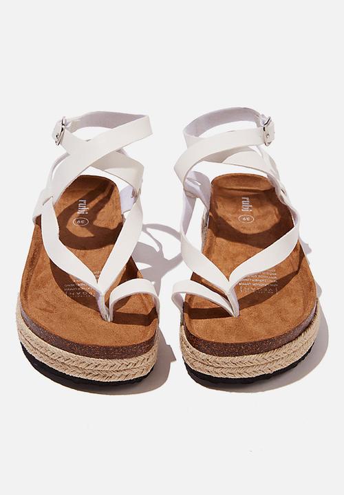 Cotton On - Ally flatform sandal - white