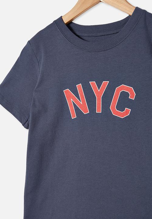 Cotton On - Max skater short sleeve tee - vintage navy / nyc