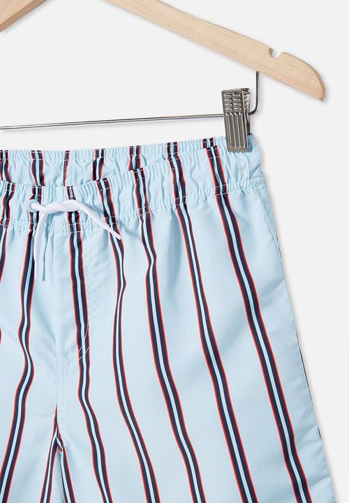 Free by Cotton On - Boys bailey boardshort - candy stripe/dusk blue