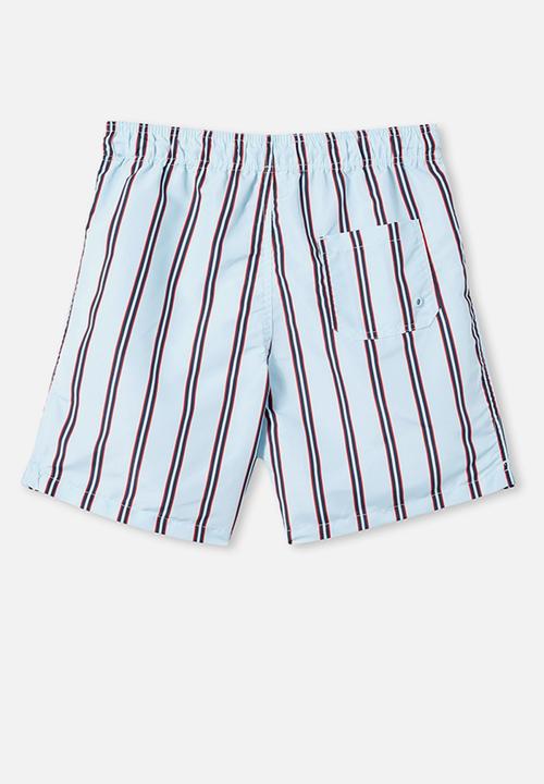 Free by Cotton On - Boys bailey boardshort - candy stripe/dusk blue