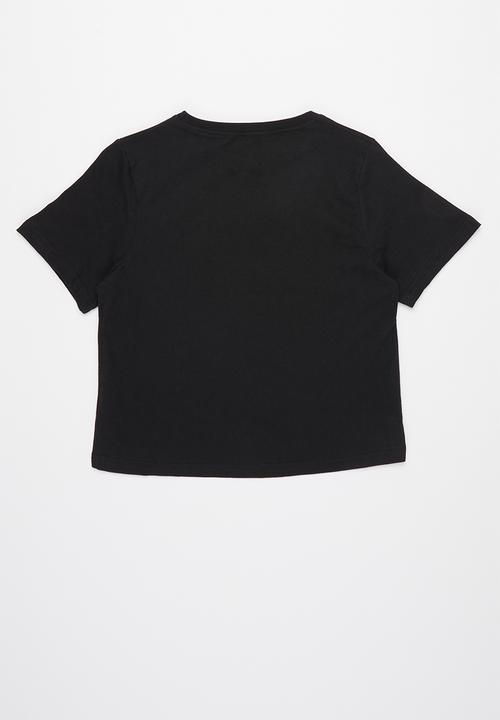 Rebel Republic - Printed crop top - black