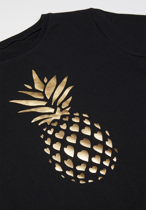 Rebel Republic - Printed crop top - black