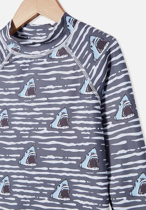 Cotton On - Flynn long sleeve raglan rash vest - vintage navy