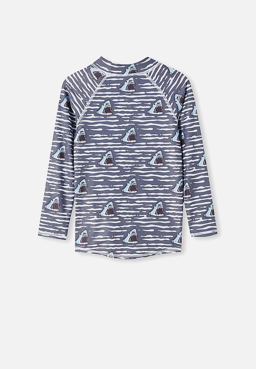 Cotton On - Flynn long sleeve raglan rash vest - vintage navy