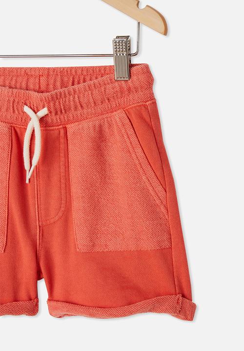 Cotton On - Henry slouch short 80/20 - red orange wash