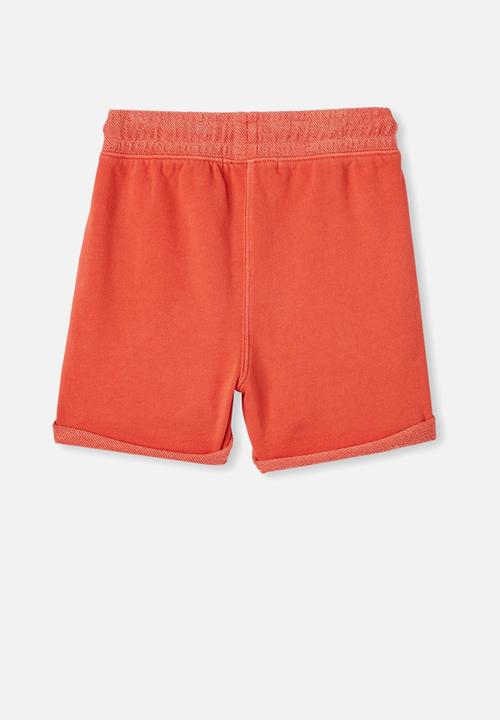 Cotton On - Henry slouch short 80/20 - red orange wash