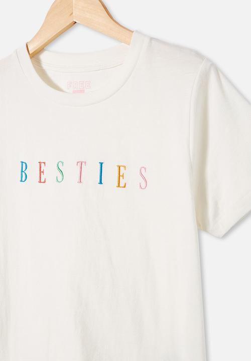 Free by Cotton On - Girls classic short sleeve tee - vanilla