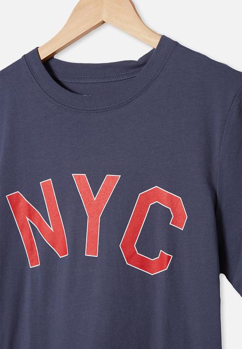 Free by Cotton On - Free boys skater short sleeve tee - vintage navy