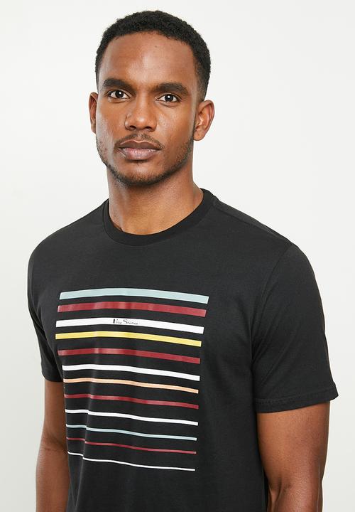 Ben Sherman - Center stripe tee - black