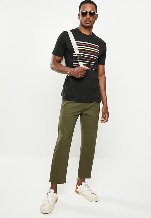 Ben Sherman - Center stripe tee - black