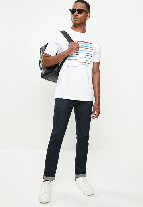 Ben Sherman - Center stripe tee - white