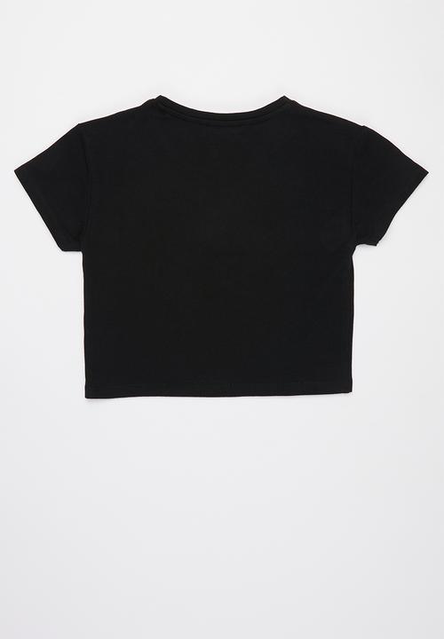 SISSY BOY - Boy crazy crop top - black