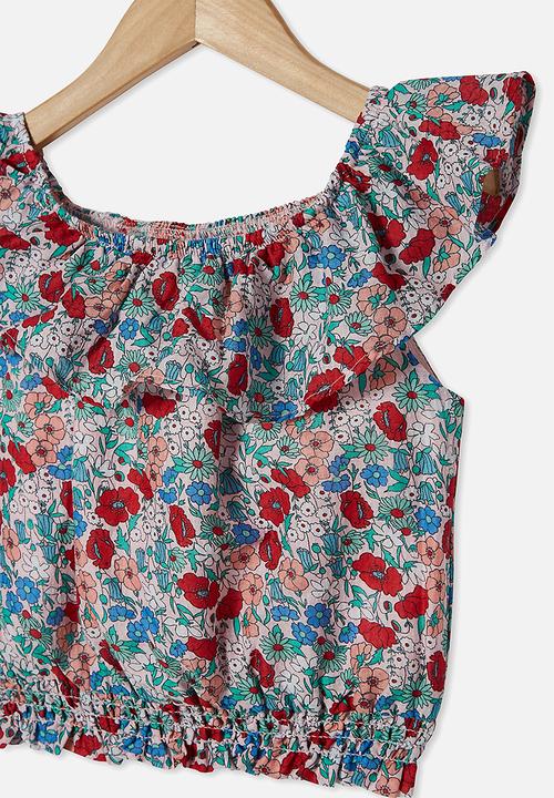 Cotton On - Gemima sleeveless ruffle top - pink quartz