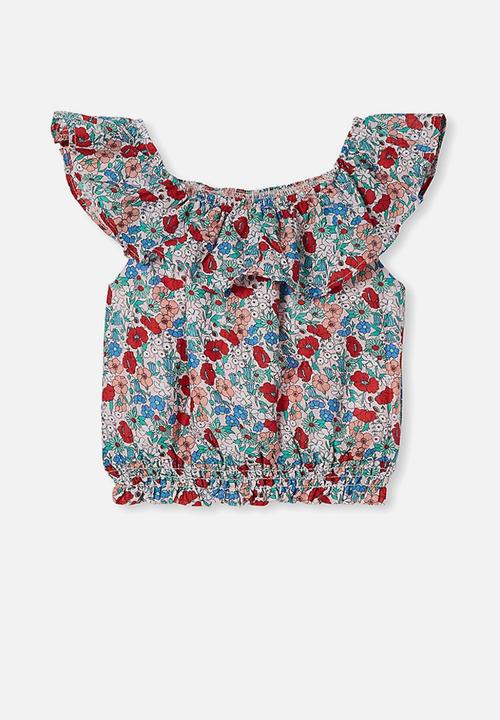 Cotton On - Gemima sleeveless ruffle top - pink quartz