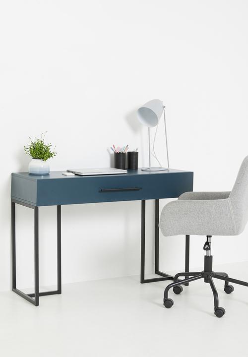 Sixth Floor - Deco desk - black & petrol