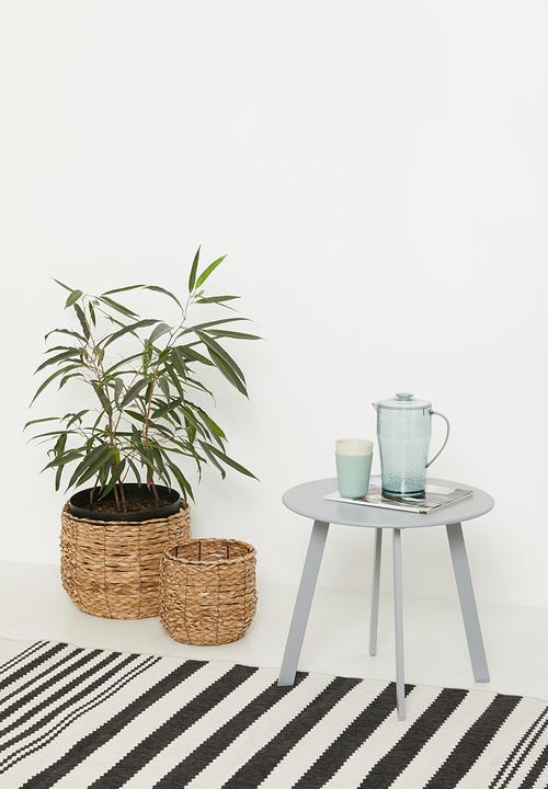 H&S - Round outdoor side table 50cm - grey