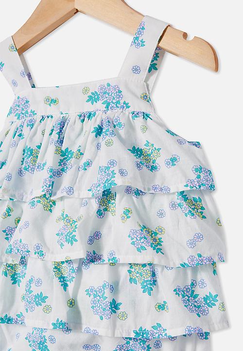 Cotton On - Tilly ruffle bubbysuit - blue