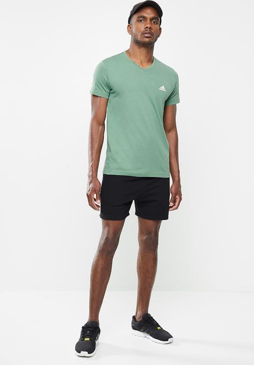 adidas Performance - Adi v-neck short sleeve tee - green