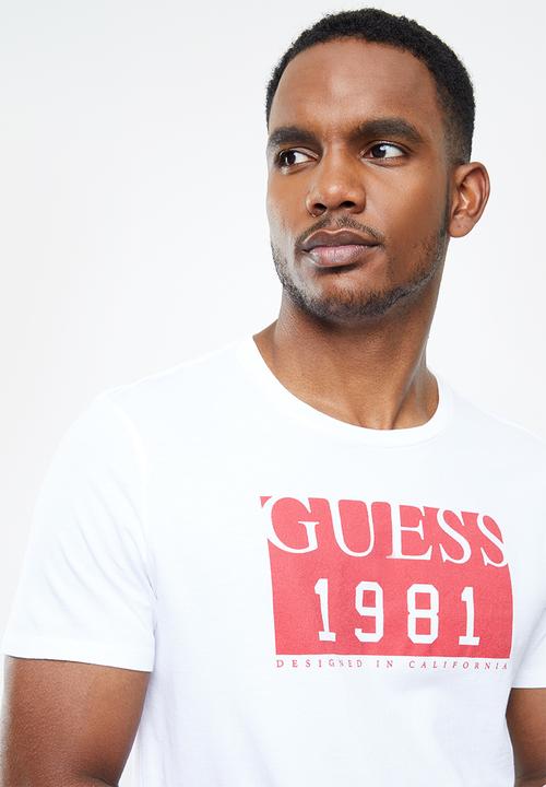 GUESS - Guess block print tee - white
