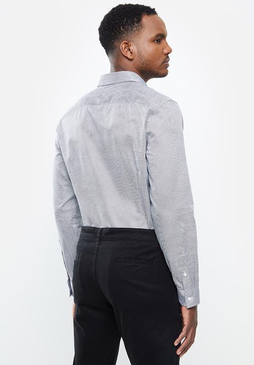GUESS - Guess long sleeve shirt - white & black 