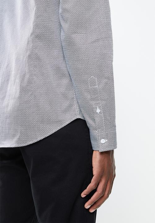 GUESS - Guess long sleeve shirt - white & black 
