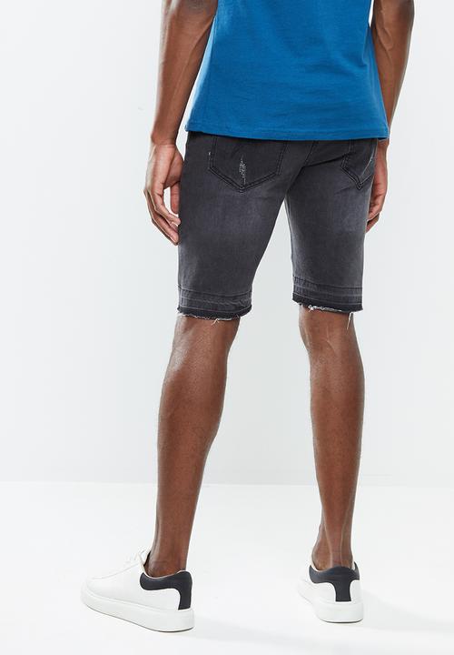 SOVIET - Brett mens denim short - black