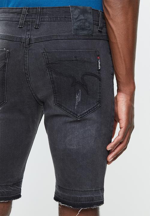 SOVIET - Brett mens denim short - black