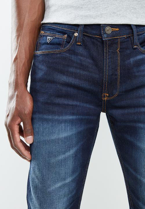 GUESS - Slim straight jeans - washed blue