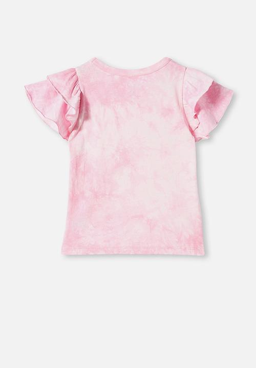 Cotton On - Fleur flutter sleeve top  - pink