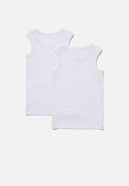 Cotton On - 2 pack singlets - white