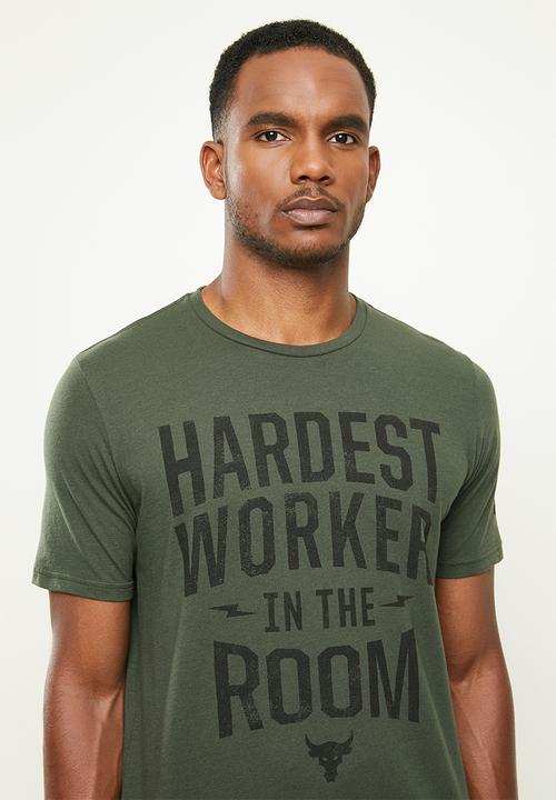 Under Armour - Under armour pjt rock hardest wrkr short sleeve tee - green