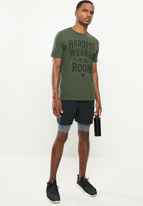 Under Armour - Under armour pjt rock hardest wrkr short sleeve tee - green