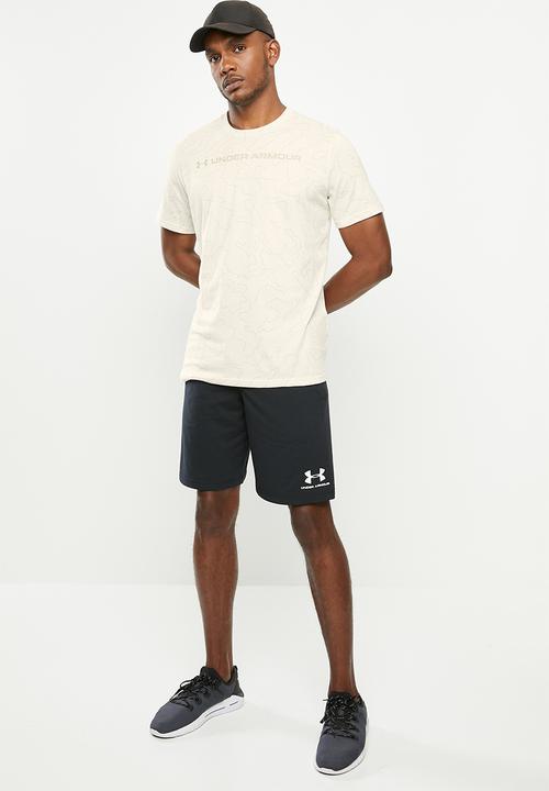 Under Armour - Under armour all over wordmark short sleeve tee - neutral