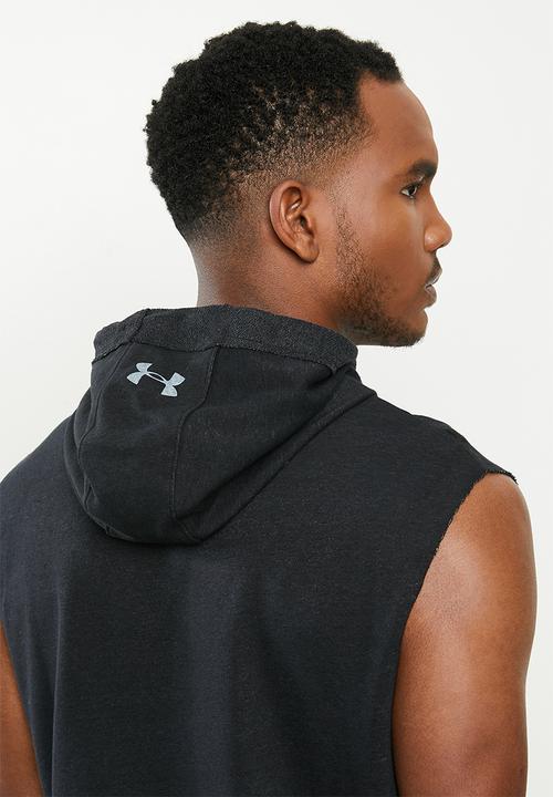 Under Armour - Project rock sleeveless terry hoodie - black