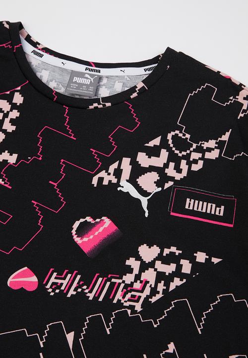 PUMA - Alpha aop tee g - black