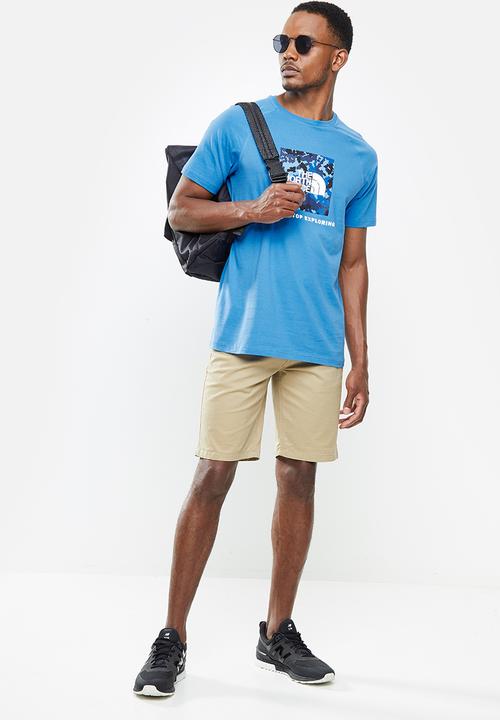 The North Face - M short sleeve rag red box tee - blue