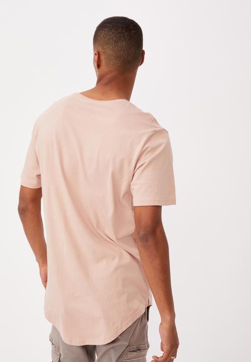 Cotton On - Longline scoop T-shirt - dirty pink