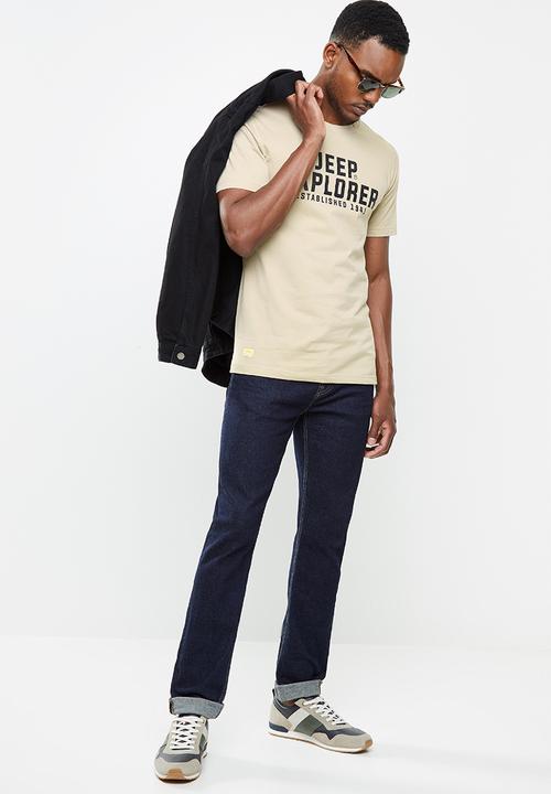 JEEP - Graphic tee with uv protection - stone