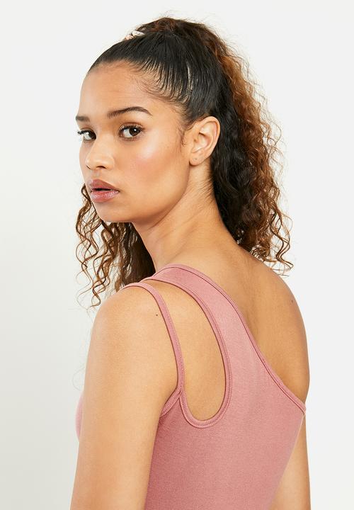 Blake - Asymmetric bodycon mini dress - pink