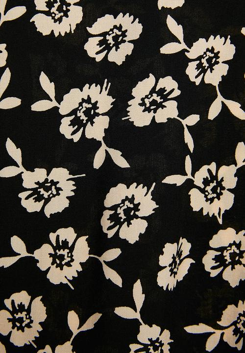 Blake - Button down mini dress - black & white 