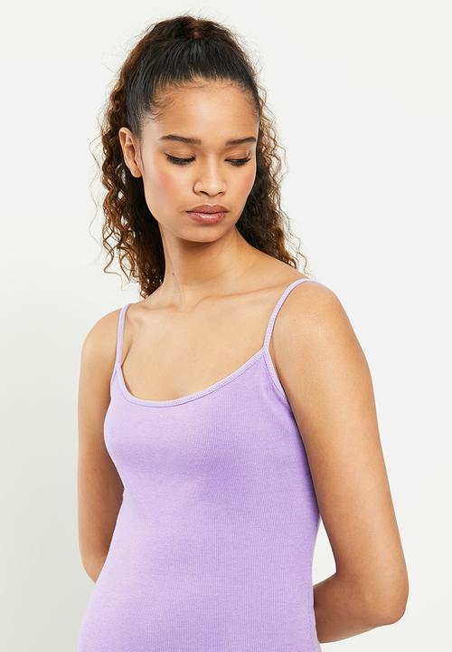 Blake - Rib cami midi dress - lilac