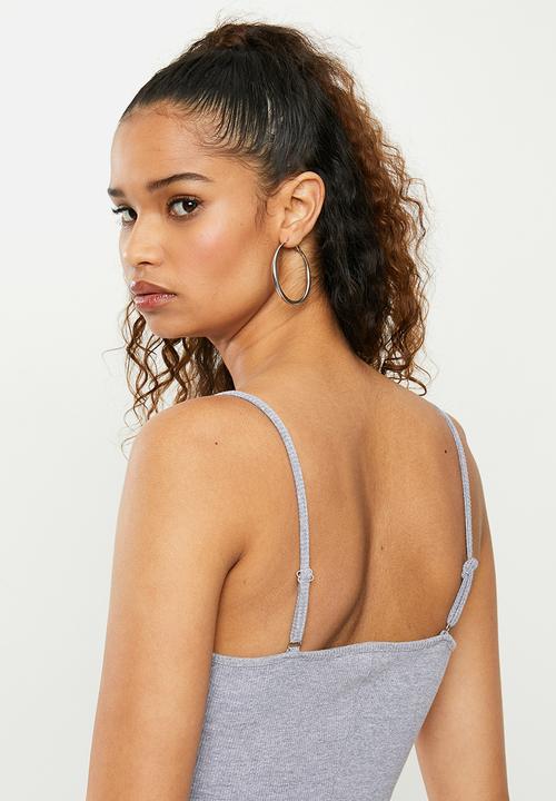 Blake - Rib cami midi dress - grey