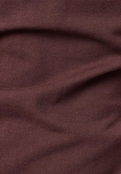 G-STAR - Dunda slim stripe short sleeve polo - burgundy 
