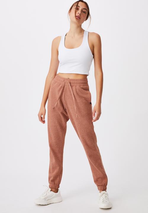 Cotton On - Lifestyle gym track pant - brown 