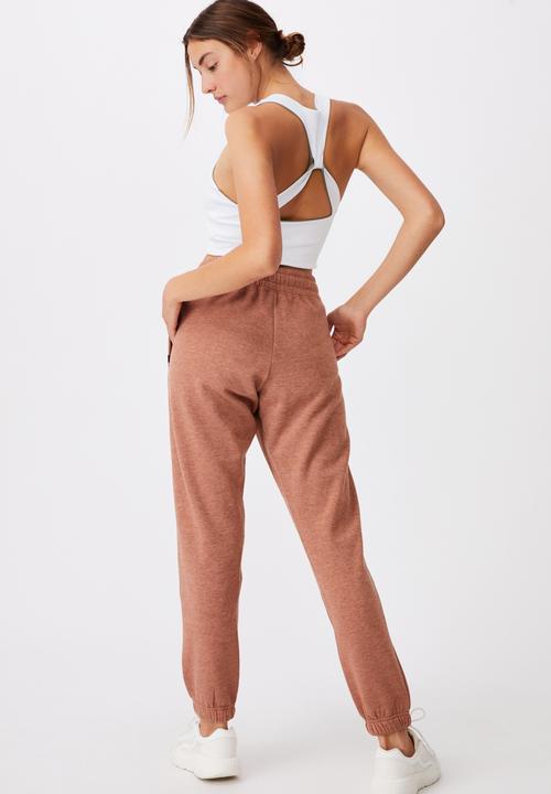 Cotton On - Lifestyle gym track pant - brown 